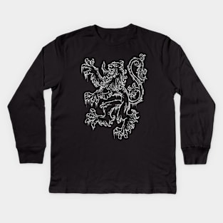 Lion Rampant- Metal music Style Kids Long Sleeve T-Shirt